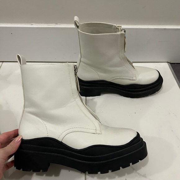 Mango Platform White Boots - Picture 3 of 4